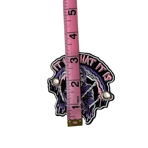 Grim Reaper shoelace patch charm for skates and boots - Picture 4 of 5